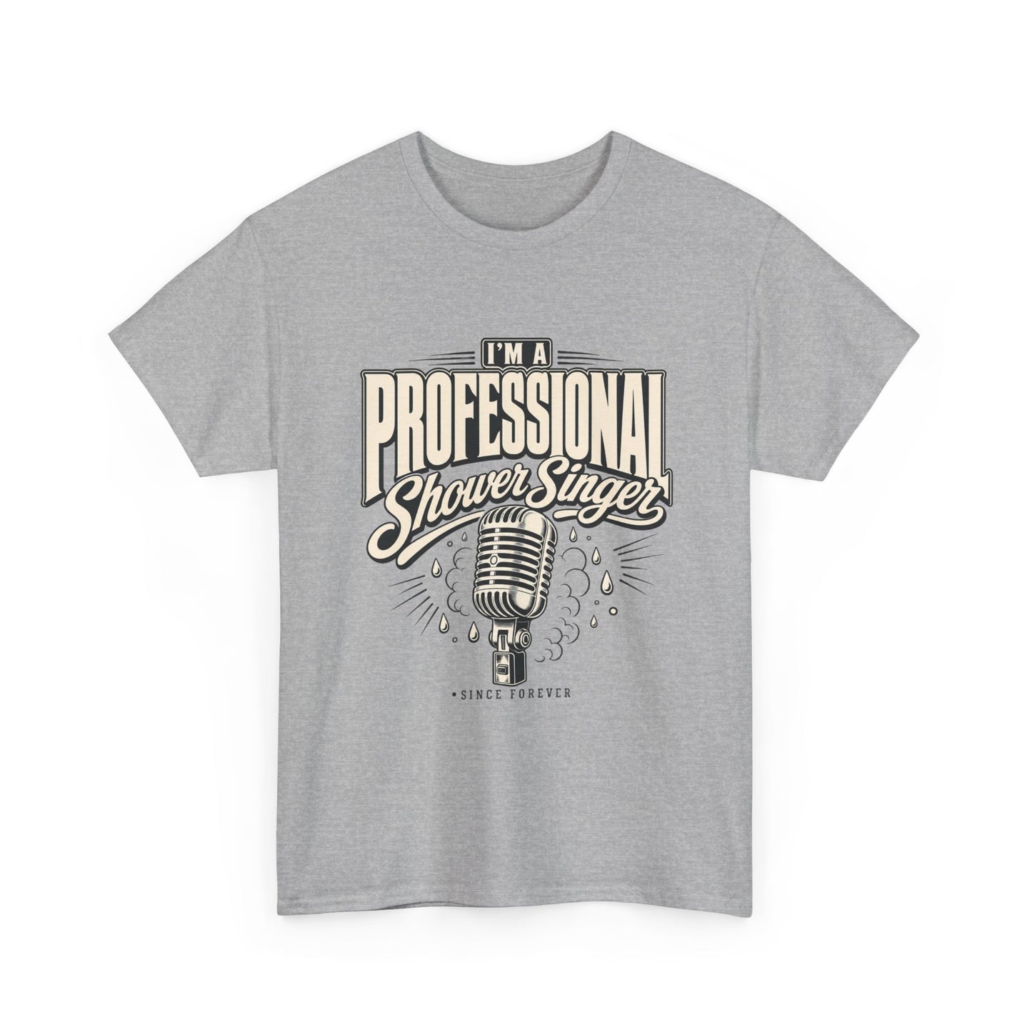 I’m a Professional Shower Singer T-Shirt | Vintage Microphone Graphic