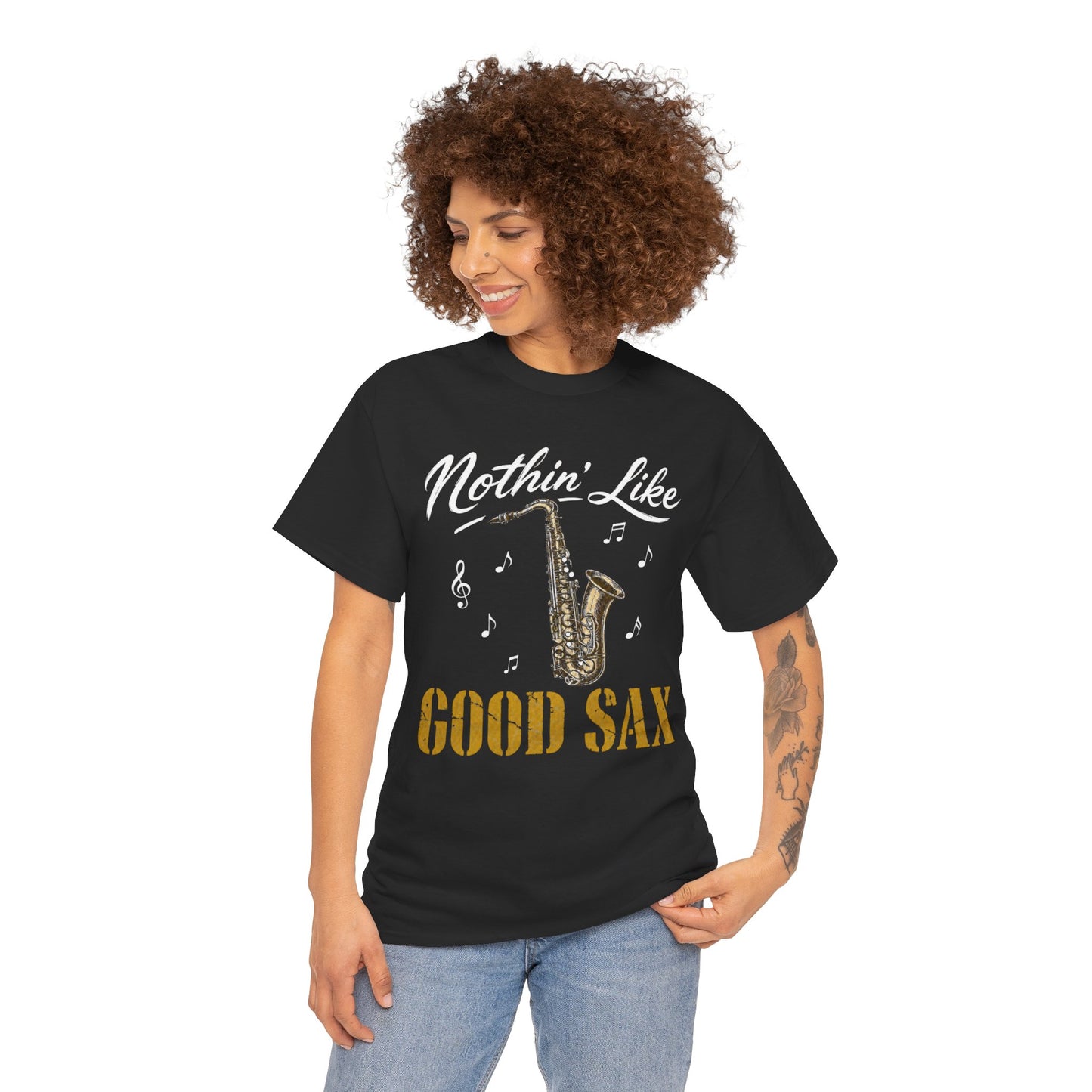 Saxophone T-Shirt — "Nothin' Like Good Sax" Vintage Jazz Tee