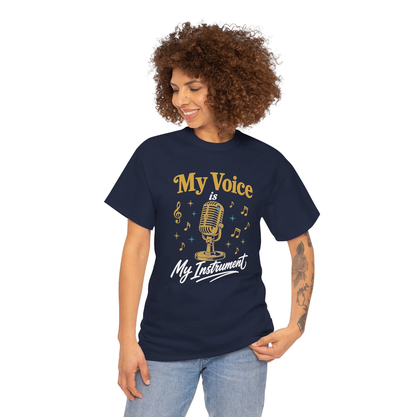 My Voice Is My Instrument T-Shirt — Singer Microphone Music Tee