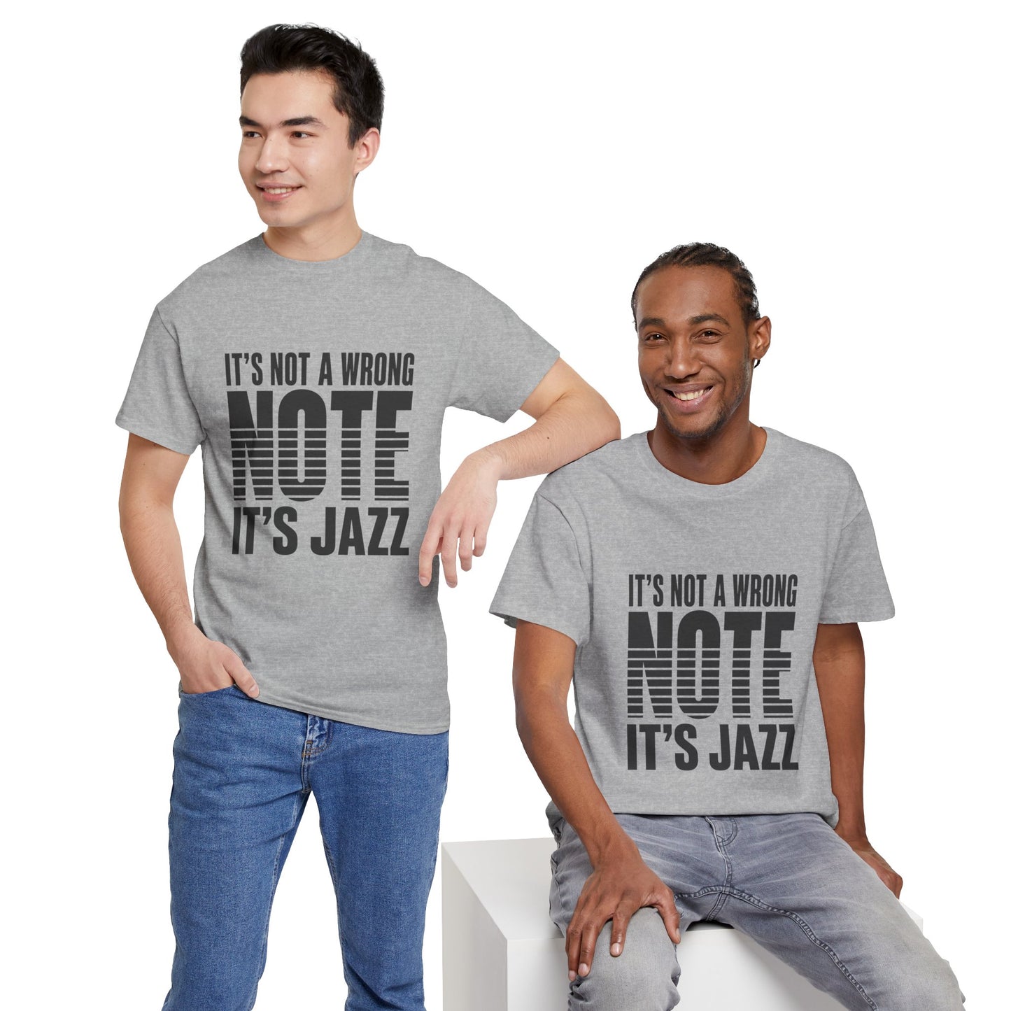 It’s Not a Wrong Note It’s Jazz T-Shirt | Musician Tee, Jazz Typography