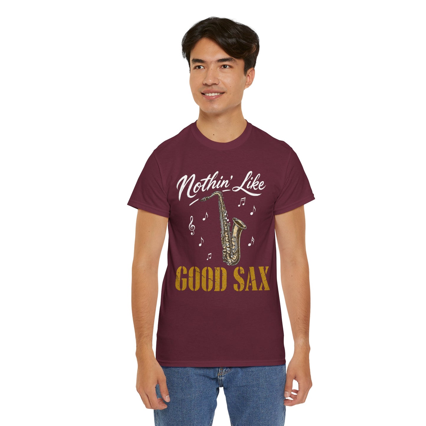 Saxophone T-Shirt — "Nothin' Like Good Sax" Vintage Jazz Tee
