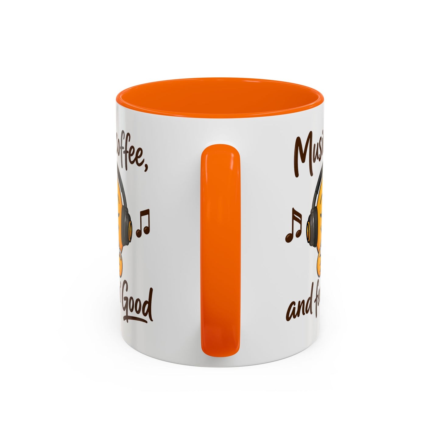 Music, coffee, and feelin' Good Mug | Emoji with Headphones Coffee Cup