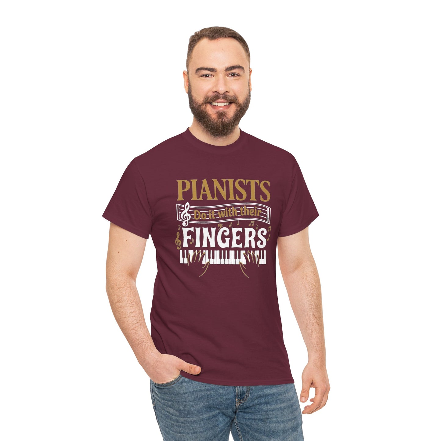 Pianists Do It With Their Fingers T-Shirt | Piano Keyboard Music Tee