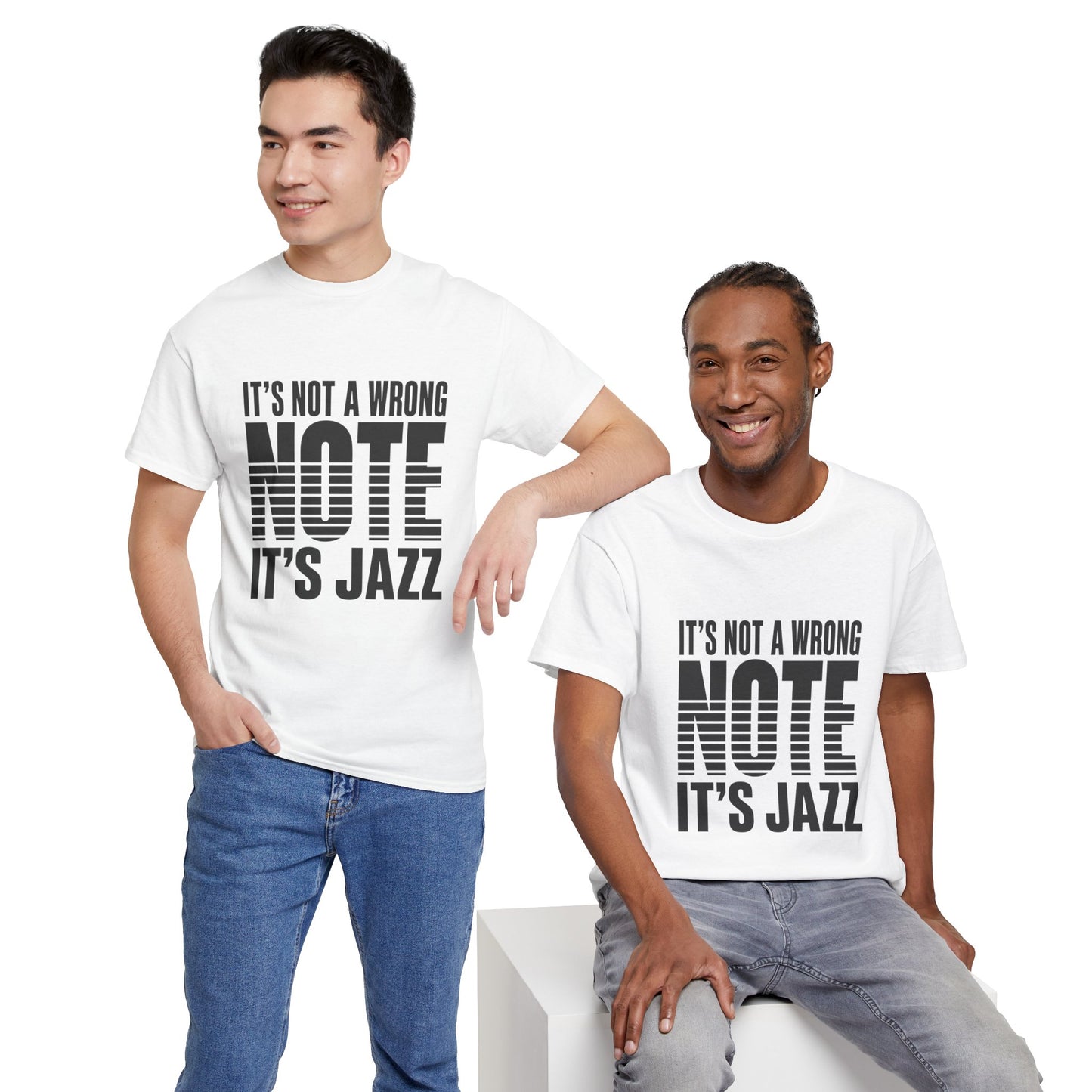 It’s Not a Wrong Note It’s Jazz T-Shirt | Musician Tee, Jazz Typography