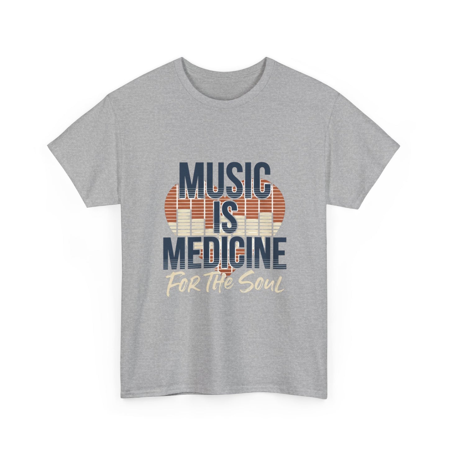 Music Is Medicine T-Shirt | Retro Headphones Typography, For the Soul