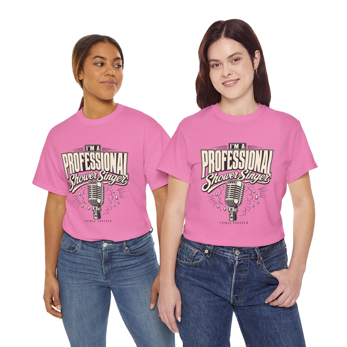 I’m a Professional Shower Singer T-Shirt | Vintage Microphone Graphic