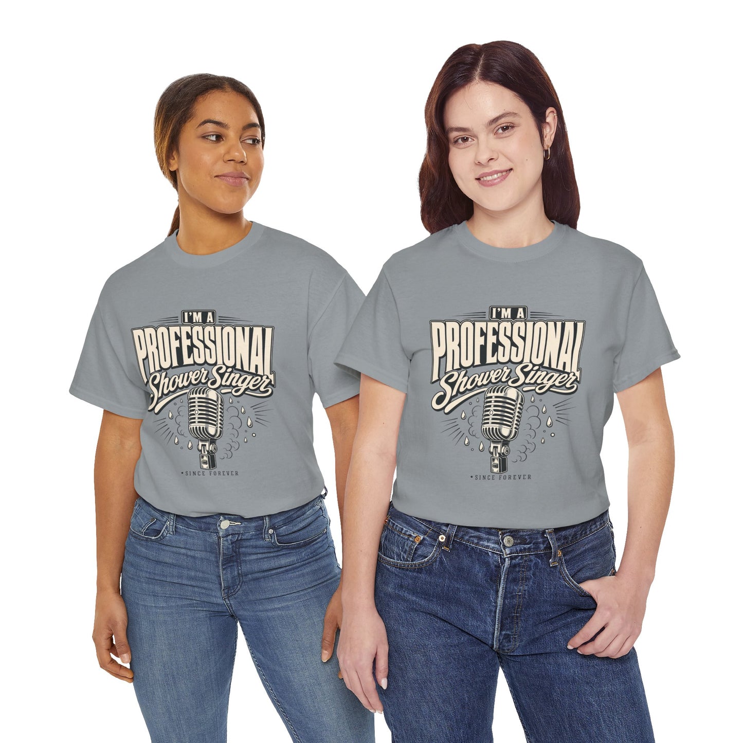 I’m a Professional Shower Singer T-Shirt | Vintage Microphone Graphic