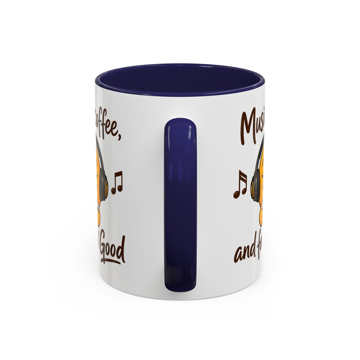 Music, coffee, and feelin' Good Mug | Emoji with Headphones Coffee Cup