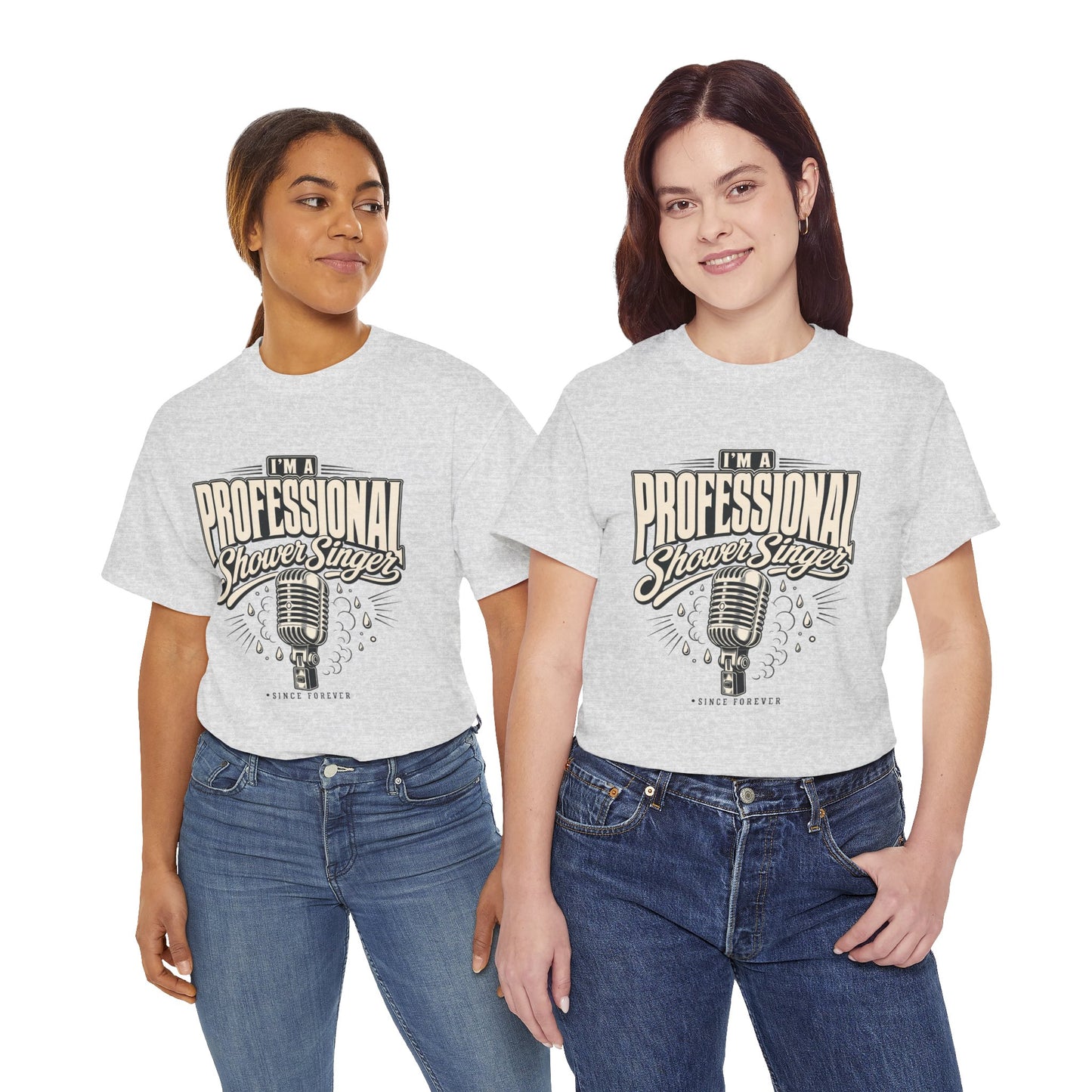 I’m a Professional Shower Singer T-Shirt | Vintage Microphone Graphic