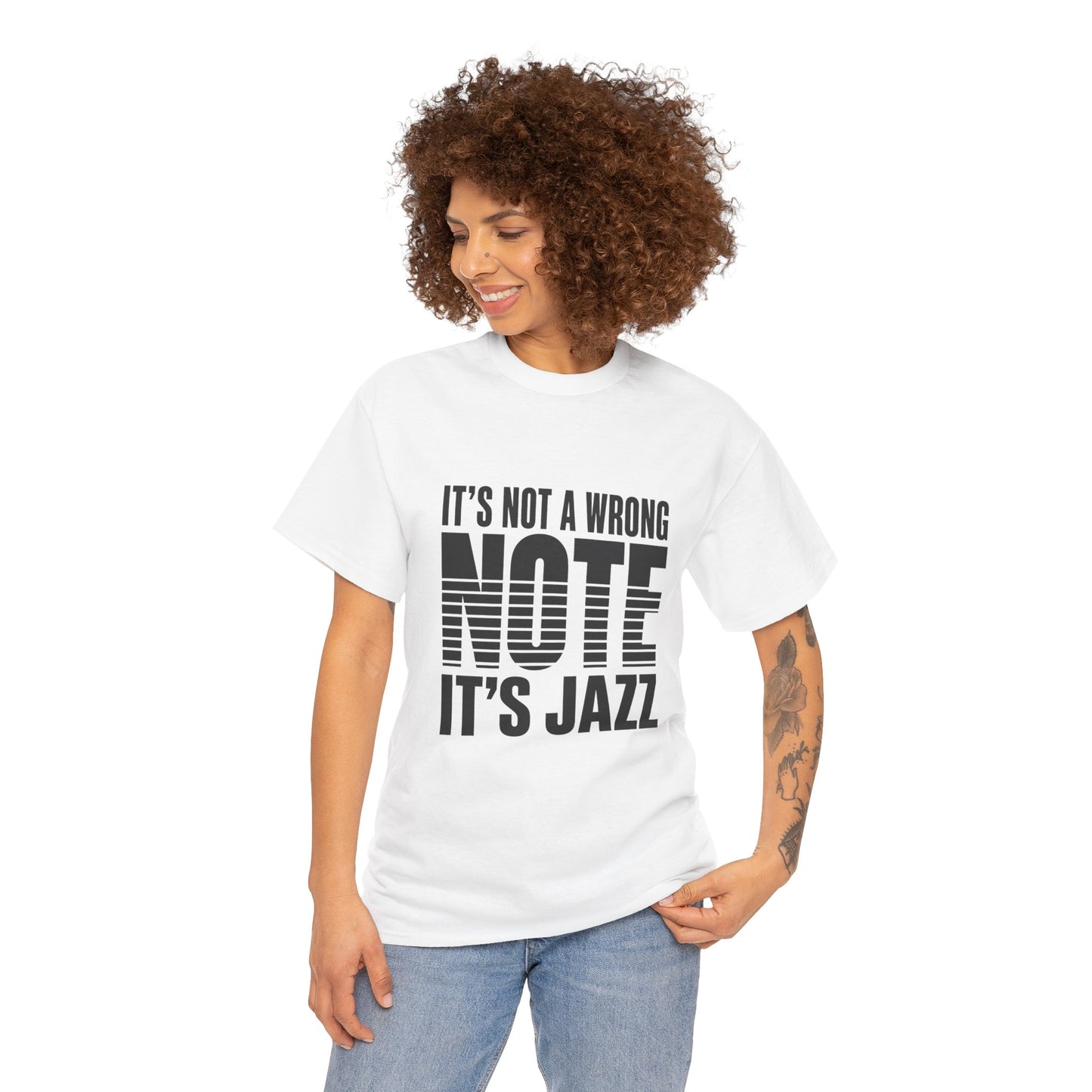 It’s Not a Wrong Note It’s Jazz T-Shirt | Musician Tee, Jazz Typography