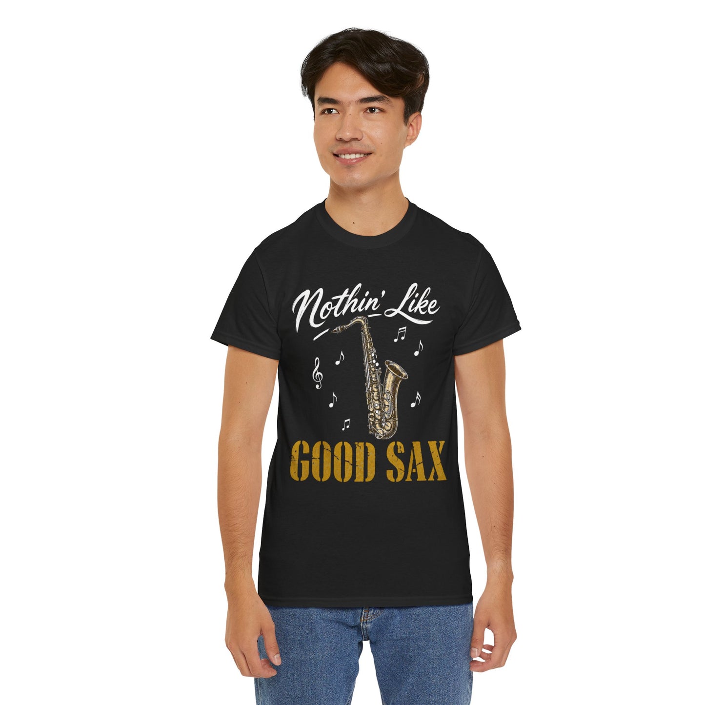 Saxophone T-Shirt — "Nothin' Like Good Sax" Vintage Jazz Tee