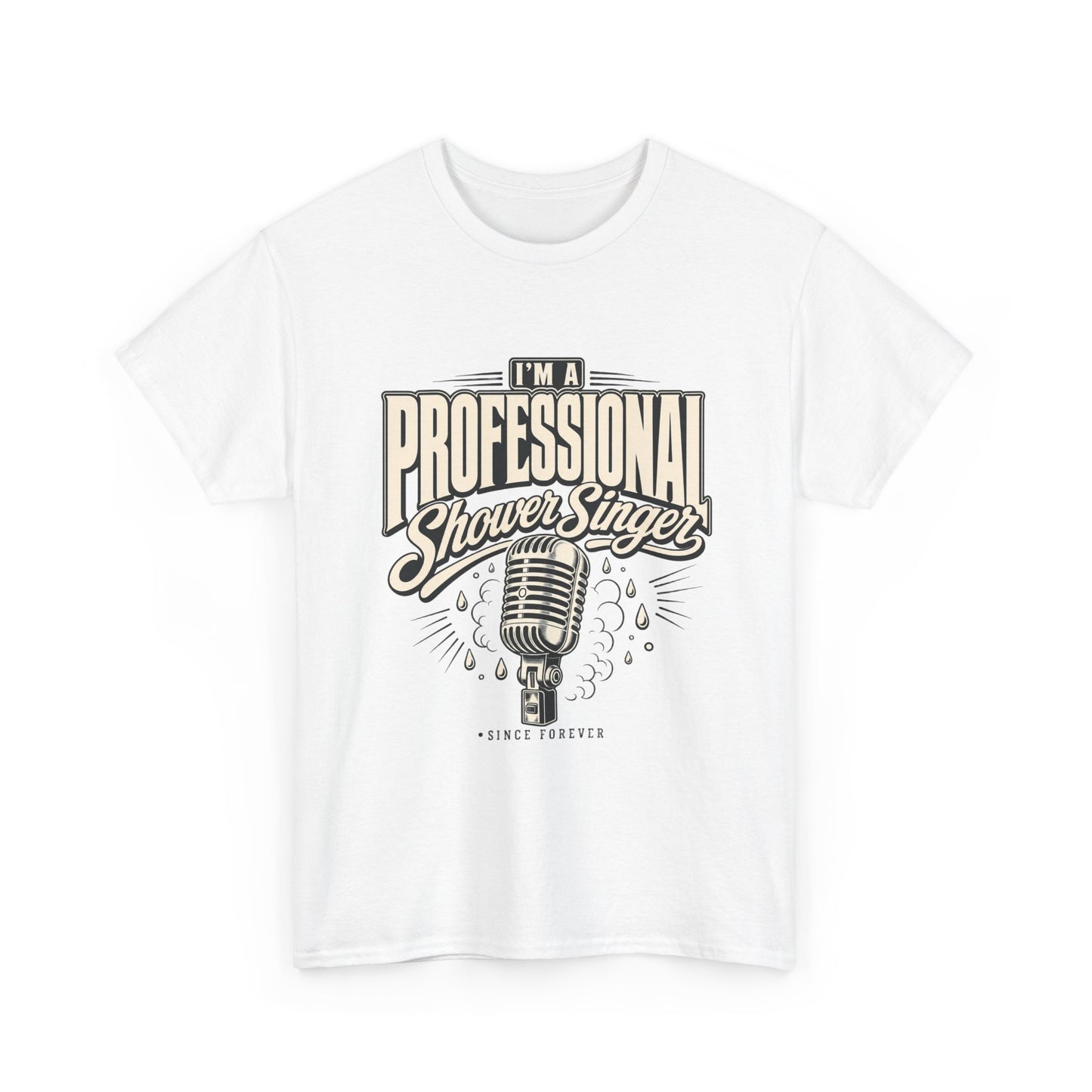 I’m a Professional Shower Singer T-Shirt | Vintage Microphone Graphic