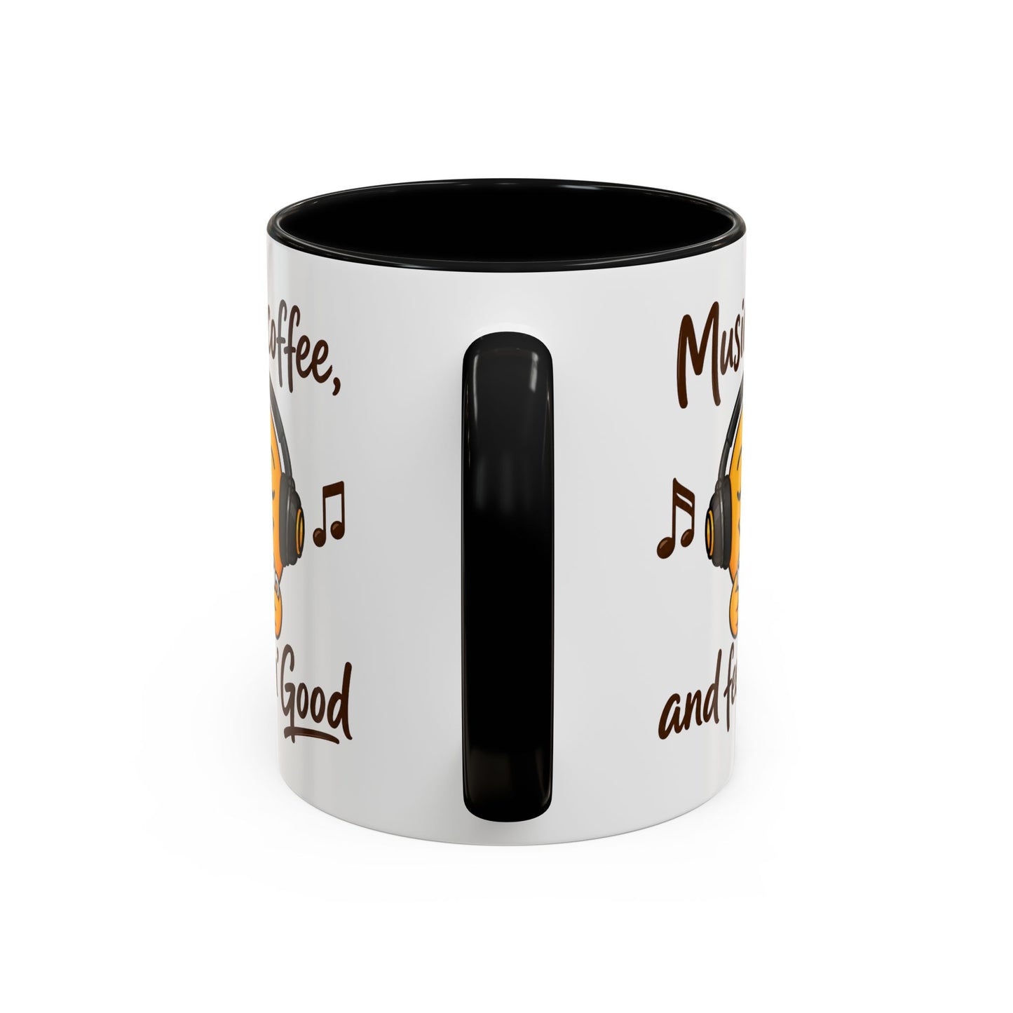 Music, coffee, and feelin' Good Mug | Emoji with Headphones Coffee Cup