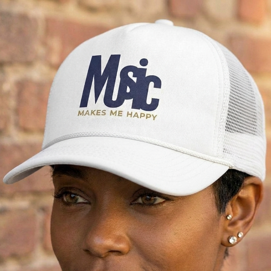 Music Makes Me Happy Cap | Mesh-Back Hat
