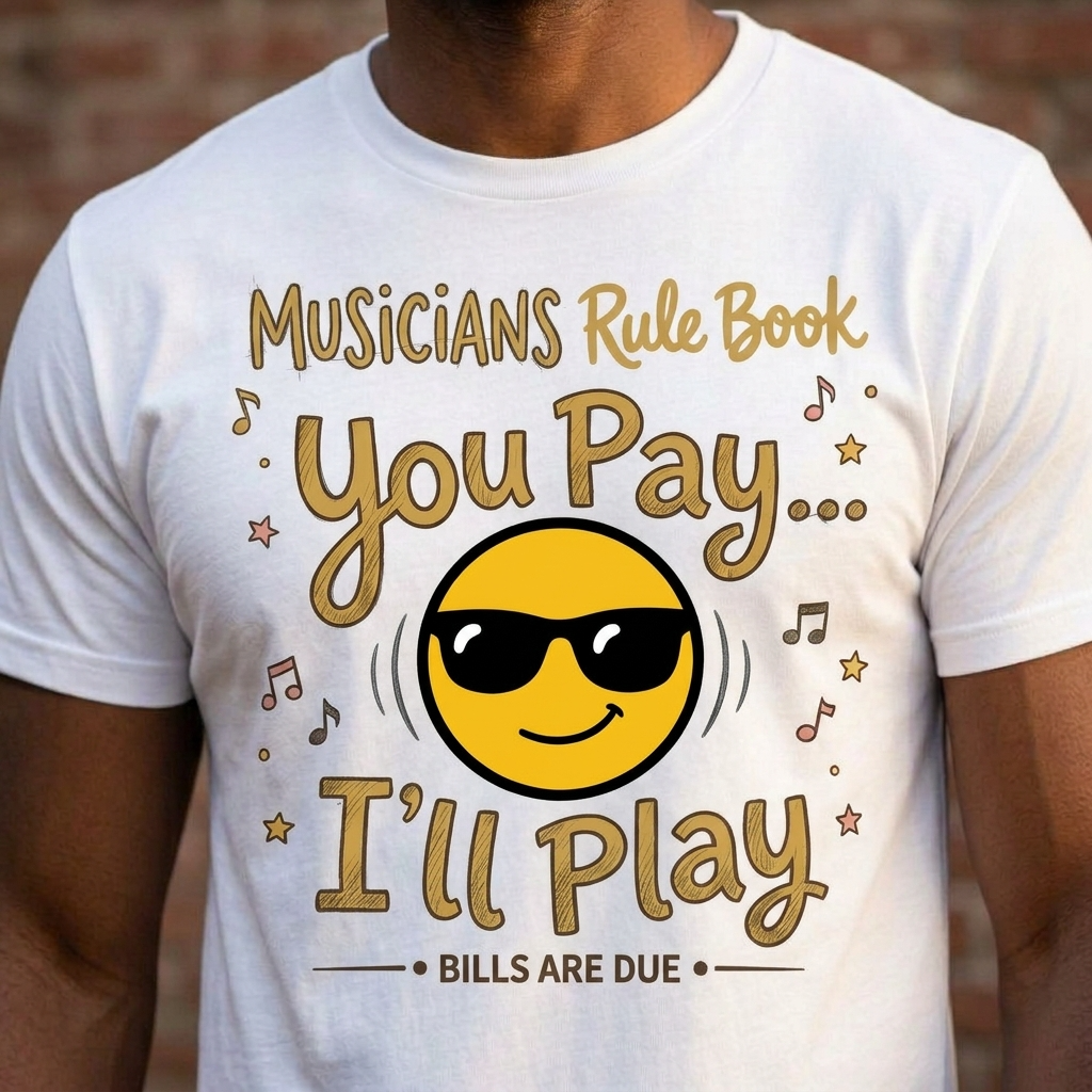 Musicians Rule Tee - "You Pay I'll Play" Funny Unisex Musician T-Shirt