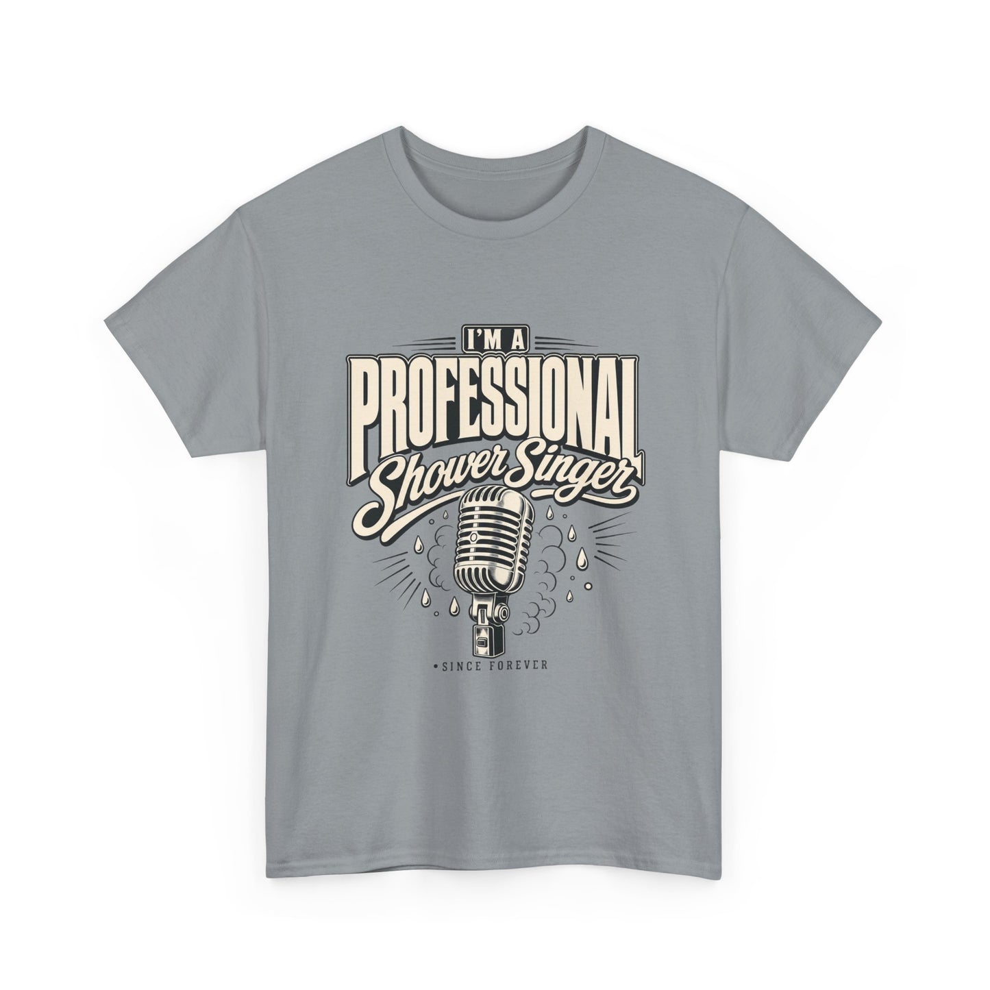 I’m a Professional Shower Singer T-Shirt | Vintage Microphone Graphic