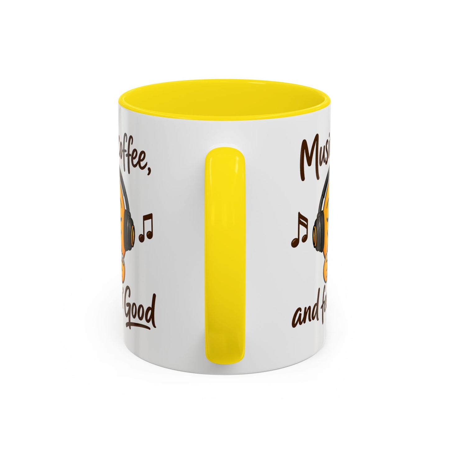 Music, coffee, and feelin' Good Mug | Emoji with Headphones Coffee Cup