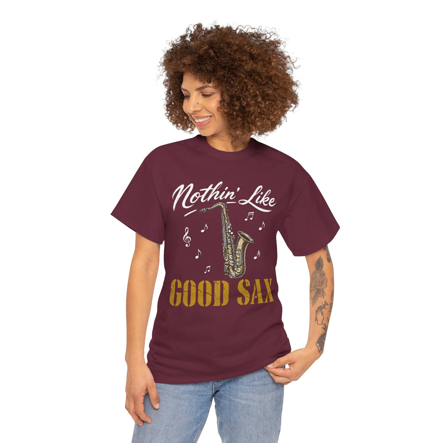 Saxophone T-Shirt — "Nothin' Like Good Sax" Vintage Jazz Tee