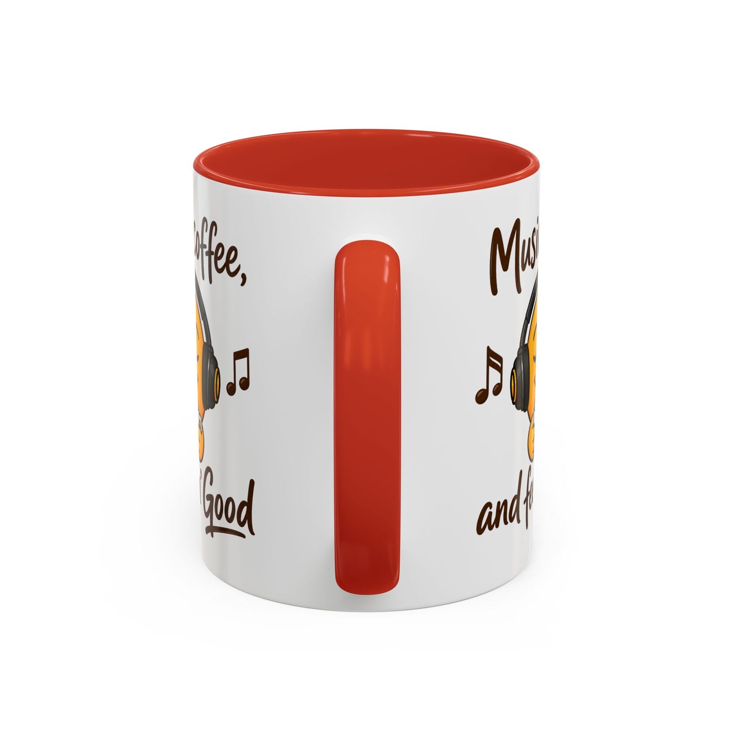 Music, coffee, and feelin' Good Mug | Emoji with Headphones Coffee Cup
