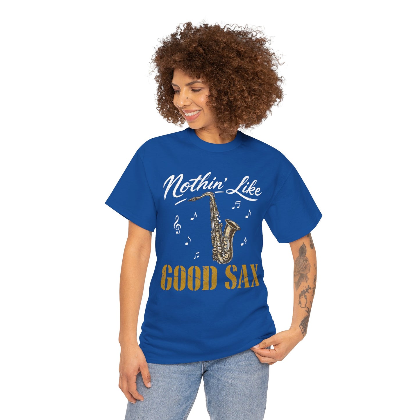 Saxophone T-Shirt — "Nothin' Like Good Sax" Vintage Jazz Tee