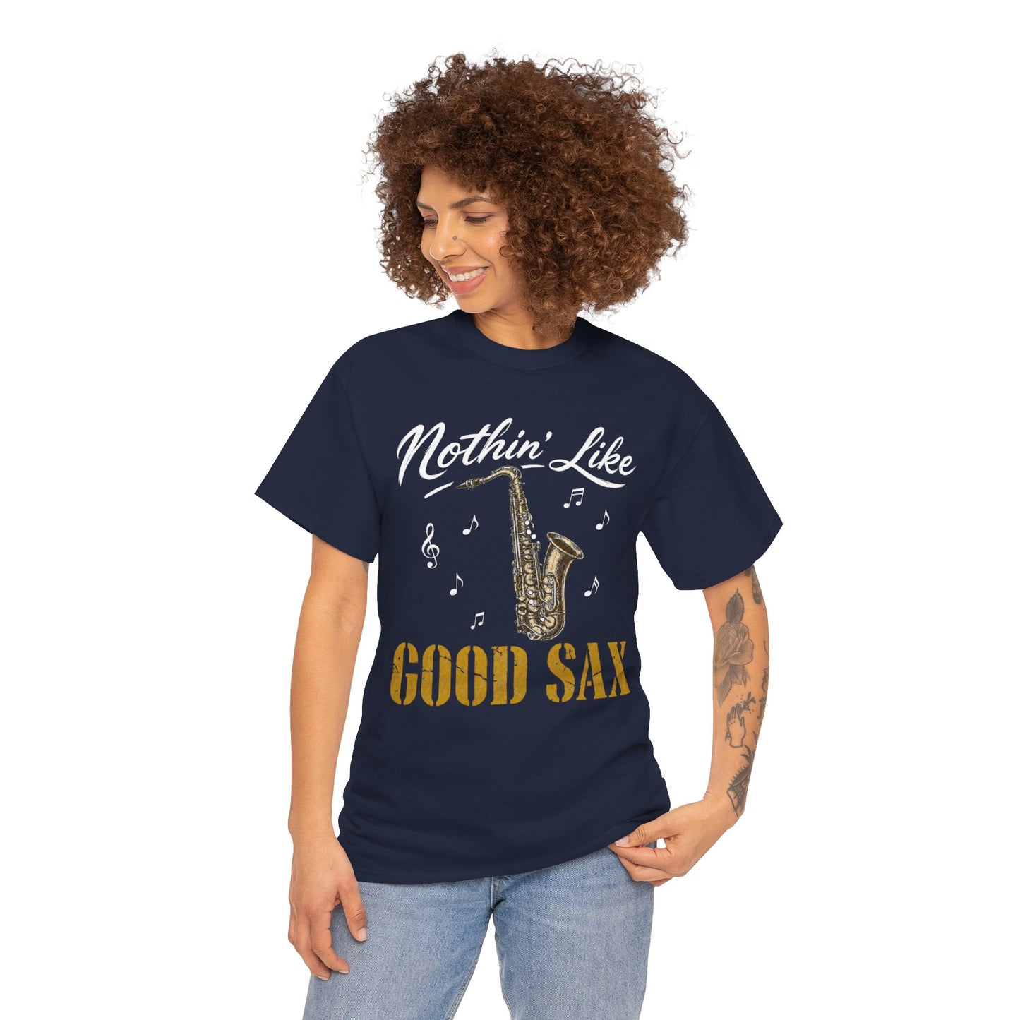 Saxophone T-Shirt — "Nothin' Like Good Sax" Vintage Jazz Tee