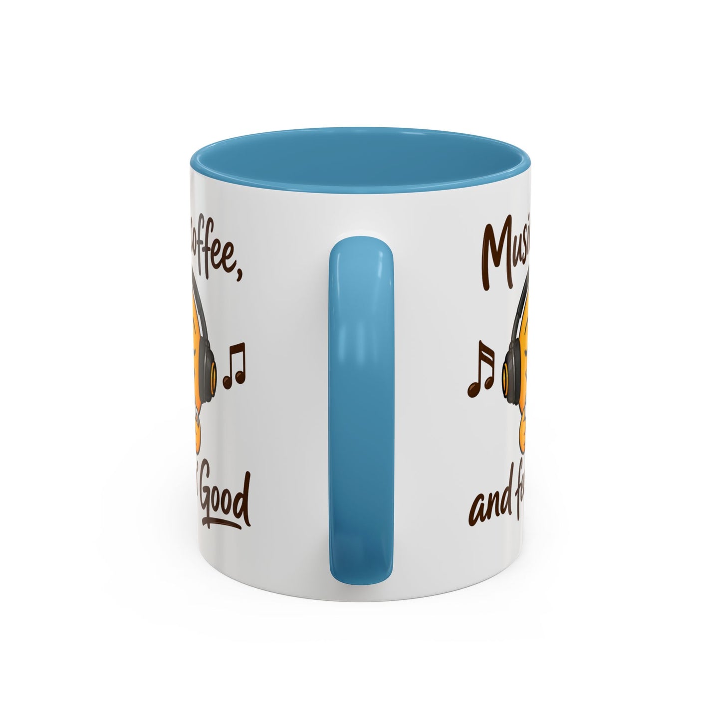 Music, coffee, and feelin' Good Mug | Emoji with Headphones Coffee Cup