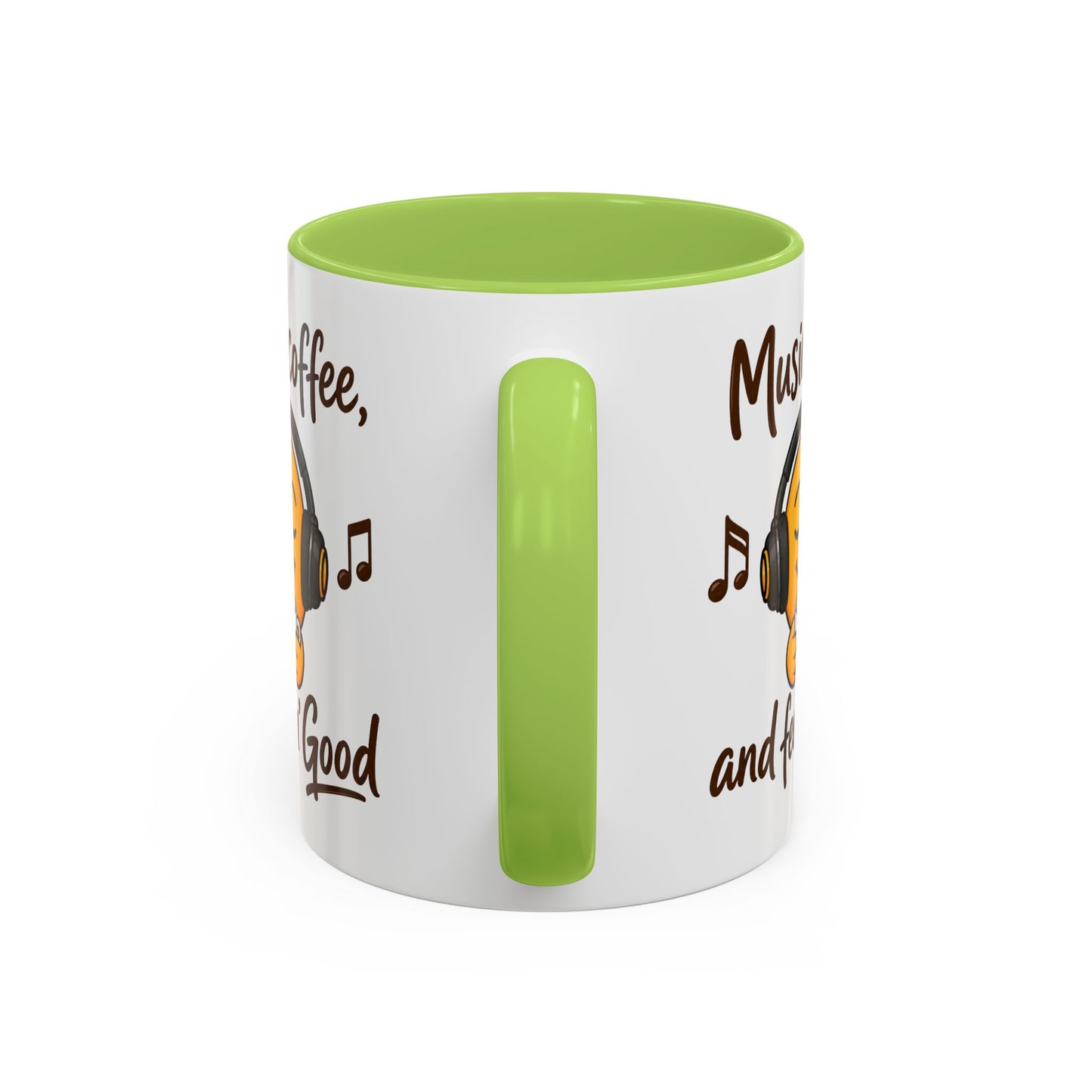 Music, coffee, and feelin' Good Mug | Emoji with Headphones Coffee Cup